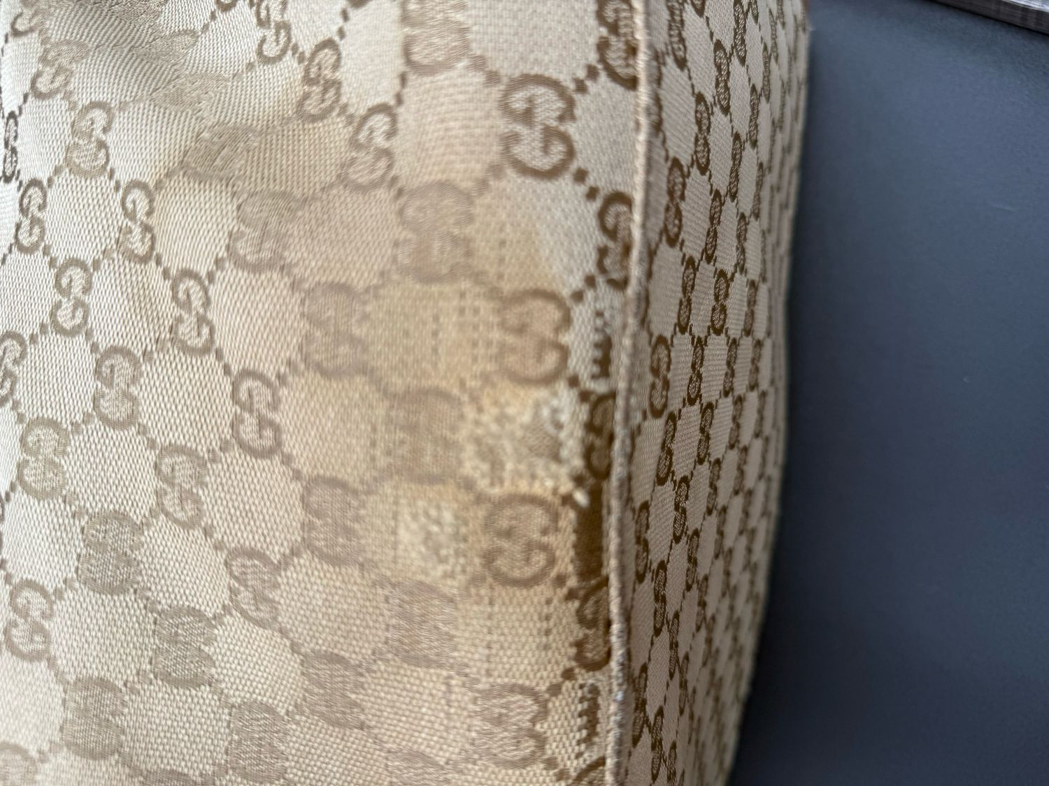 Gucci Canvas Travel Duffle Carry On Web Strap