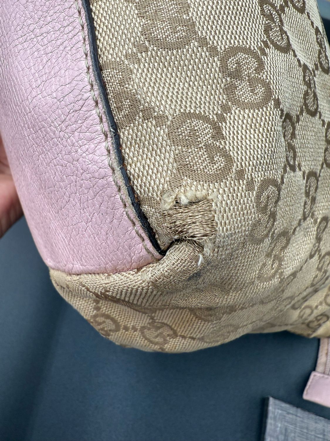 Gucci Web Strap Zipper Tote 