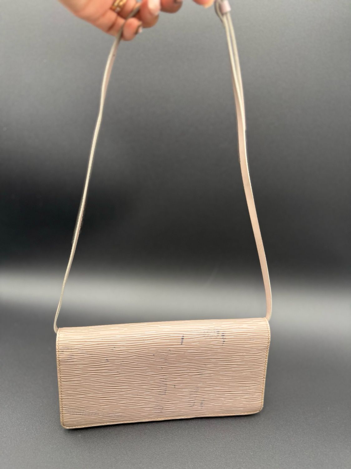 Louis Vuitton Honfleur Clutch Flap Lavender Shoulder Bag