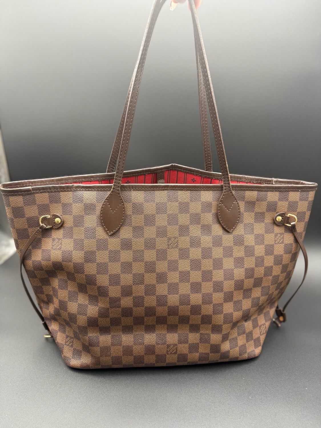 Louis Vuitton Damier Ebene Neverfull Mm Tote Shoulder Bag