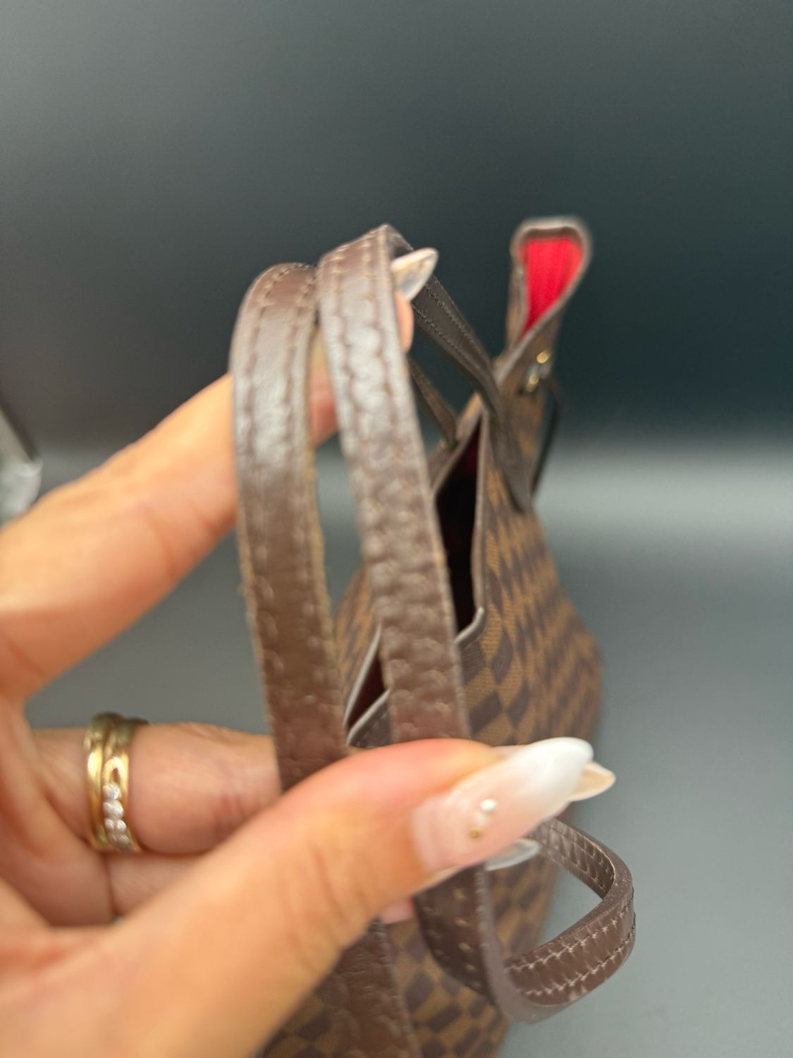 Louis Vuitton Damier Ebene Neverfull Mm Tote Shoulder Bag