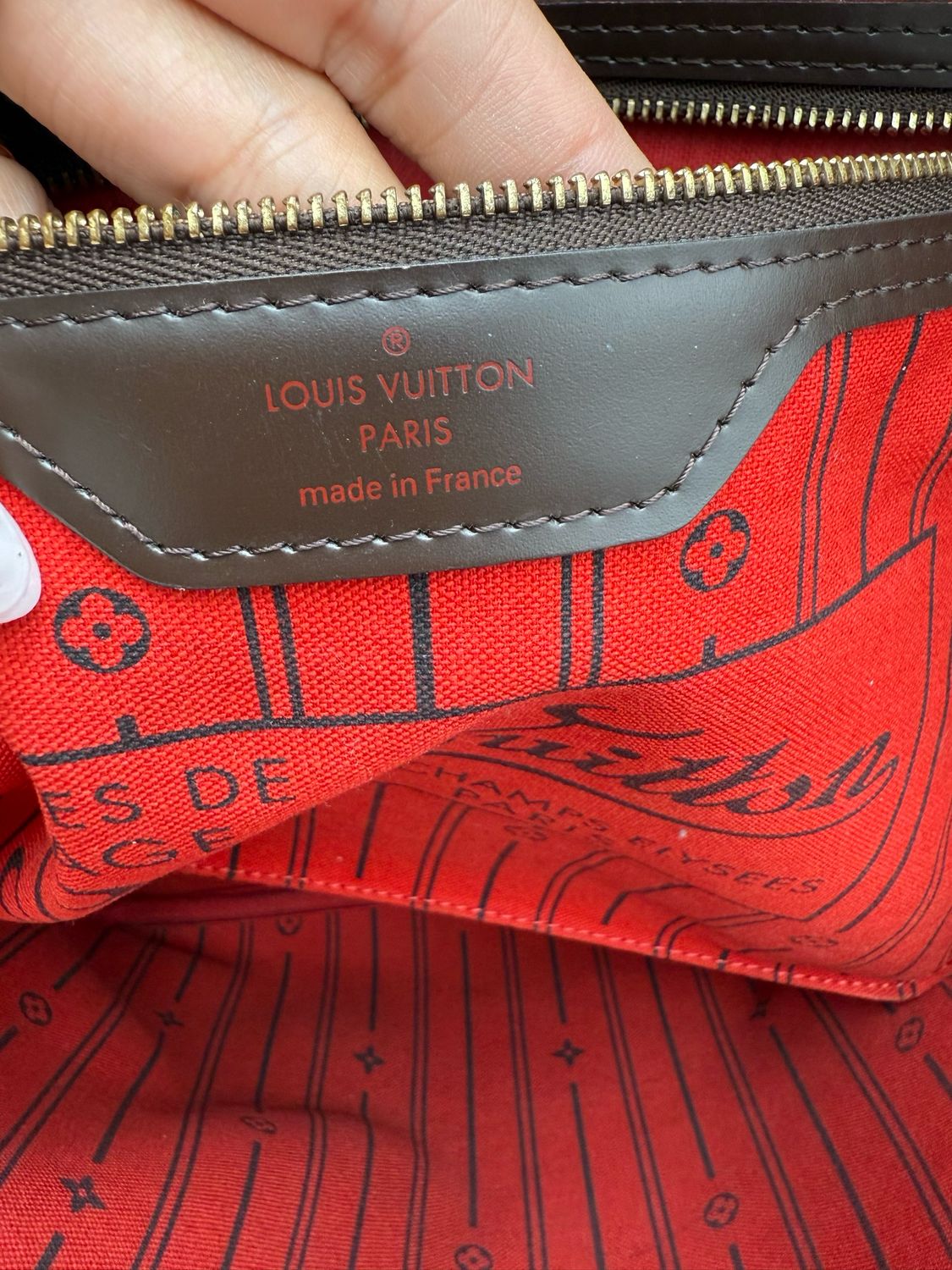 Louis Vuitton Damier Ebene Neverfull Mm Tote Shoulder Bag