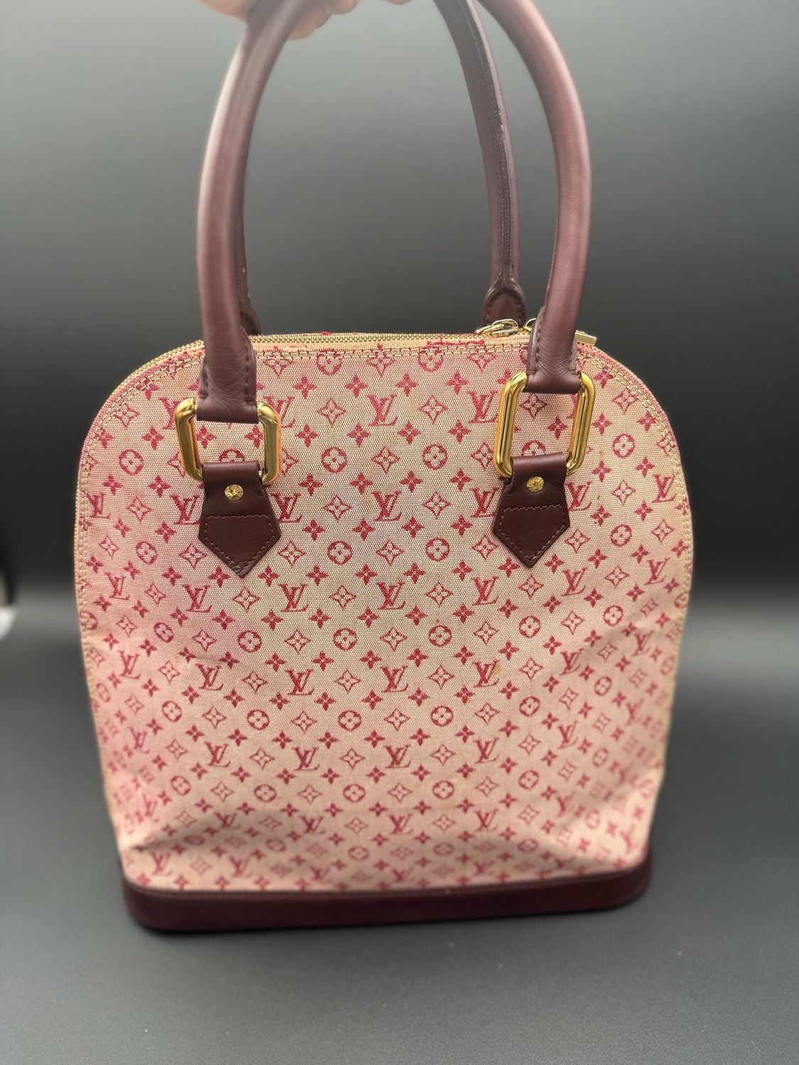 Louis Vuitton Monogram Alma Mini Lin Haut Top Handle
