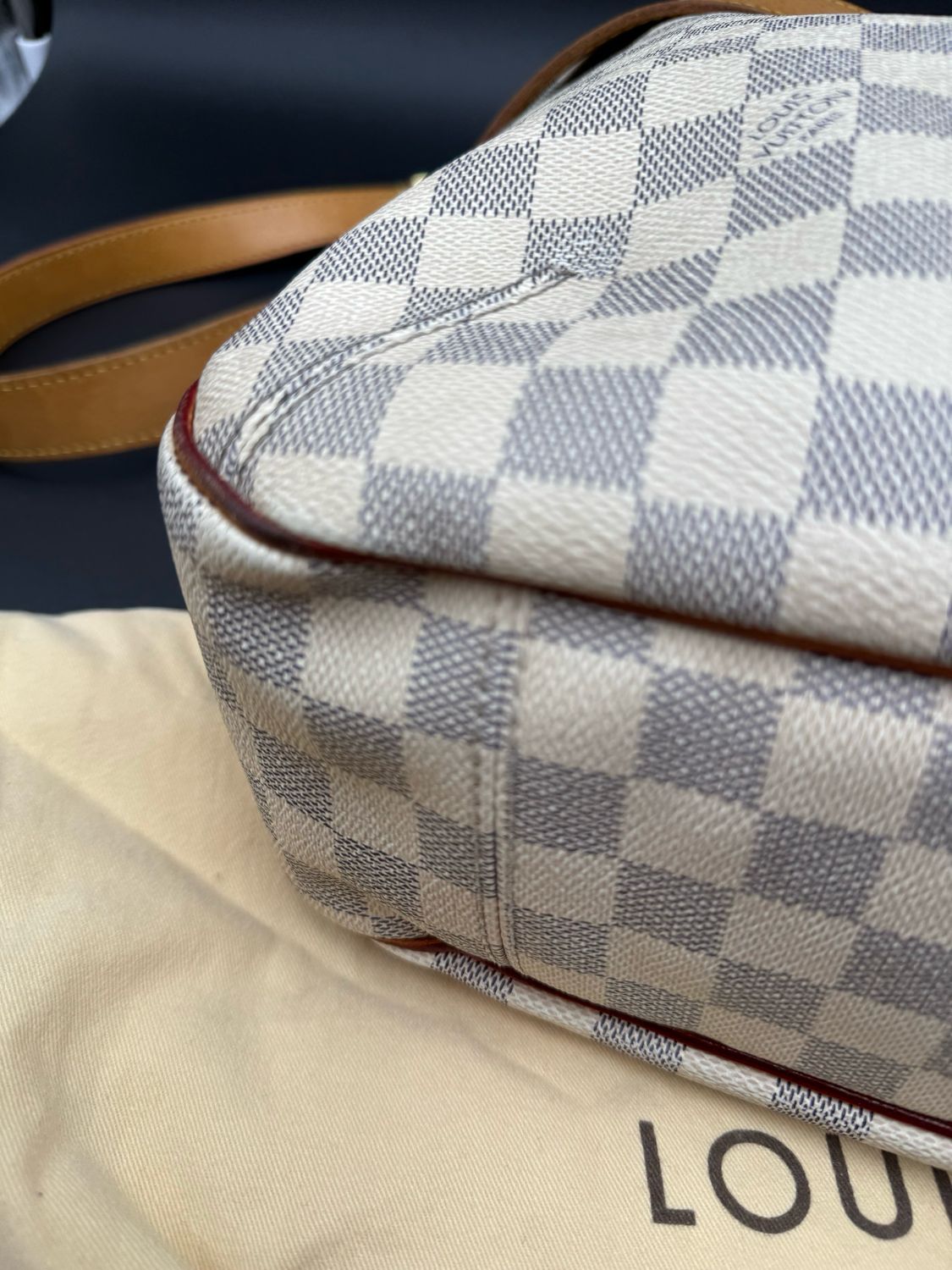 Louis Vuitton Damier Azur Soffi Sling Crossbody Messenger Hobo