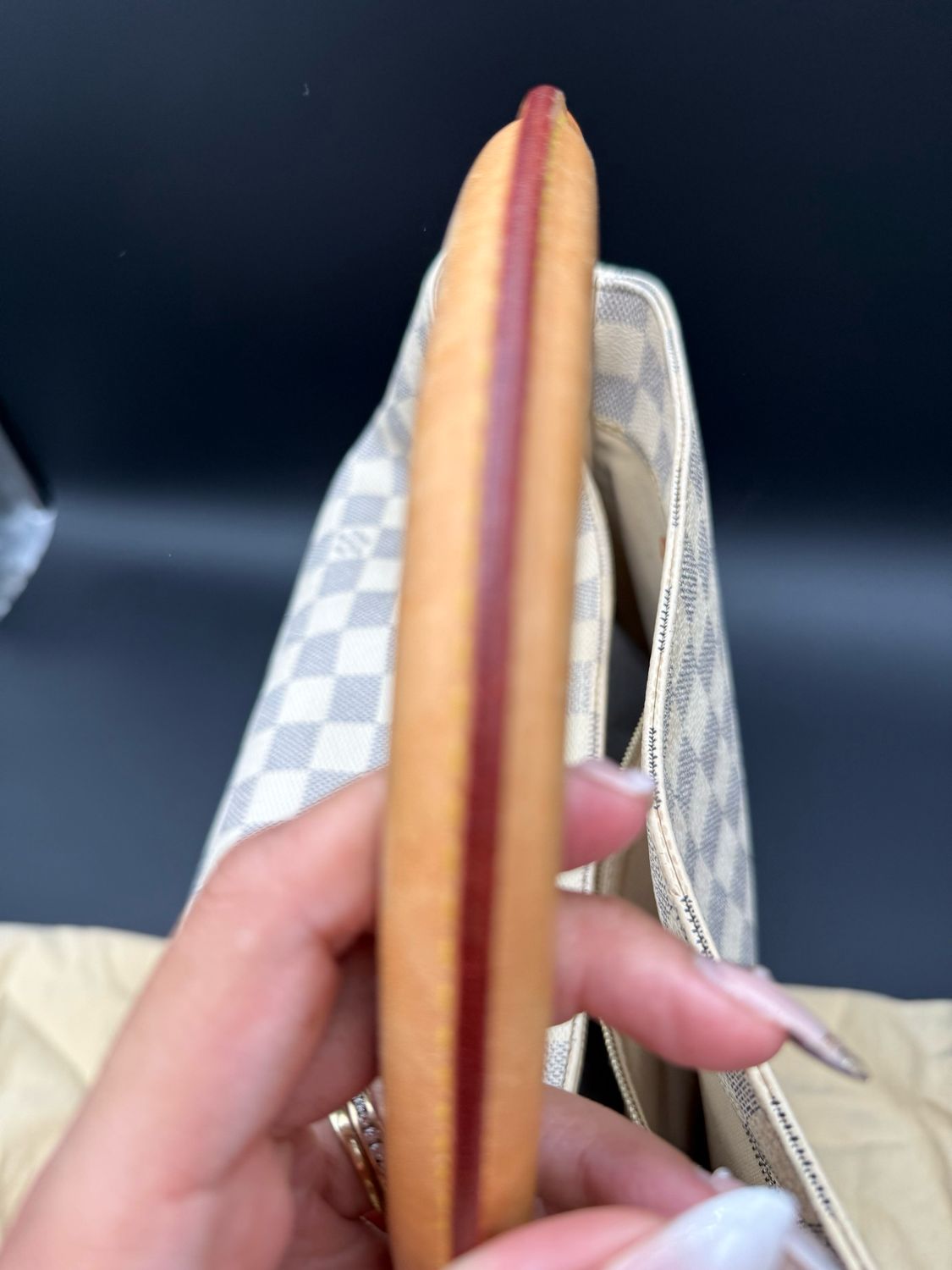 Louis Vuitton Damier Azur Soffi Sling Crossbody Messenger Hobo