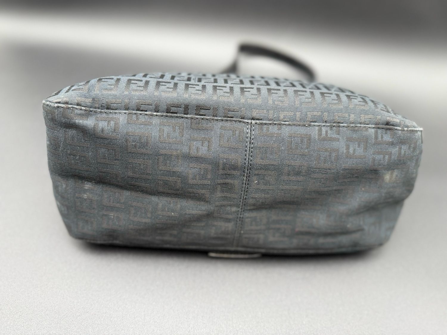 Fendi Zucca Mama Baguette Shoulder Hobo Black