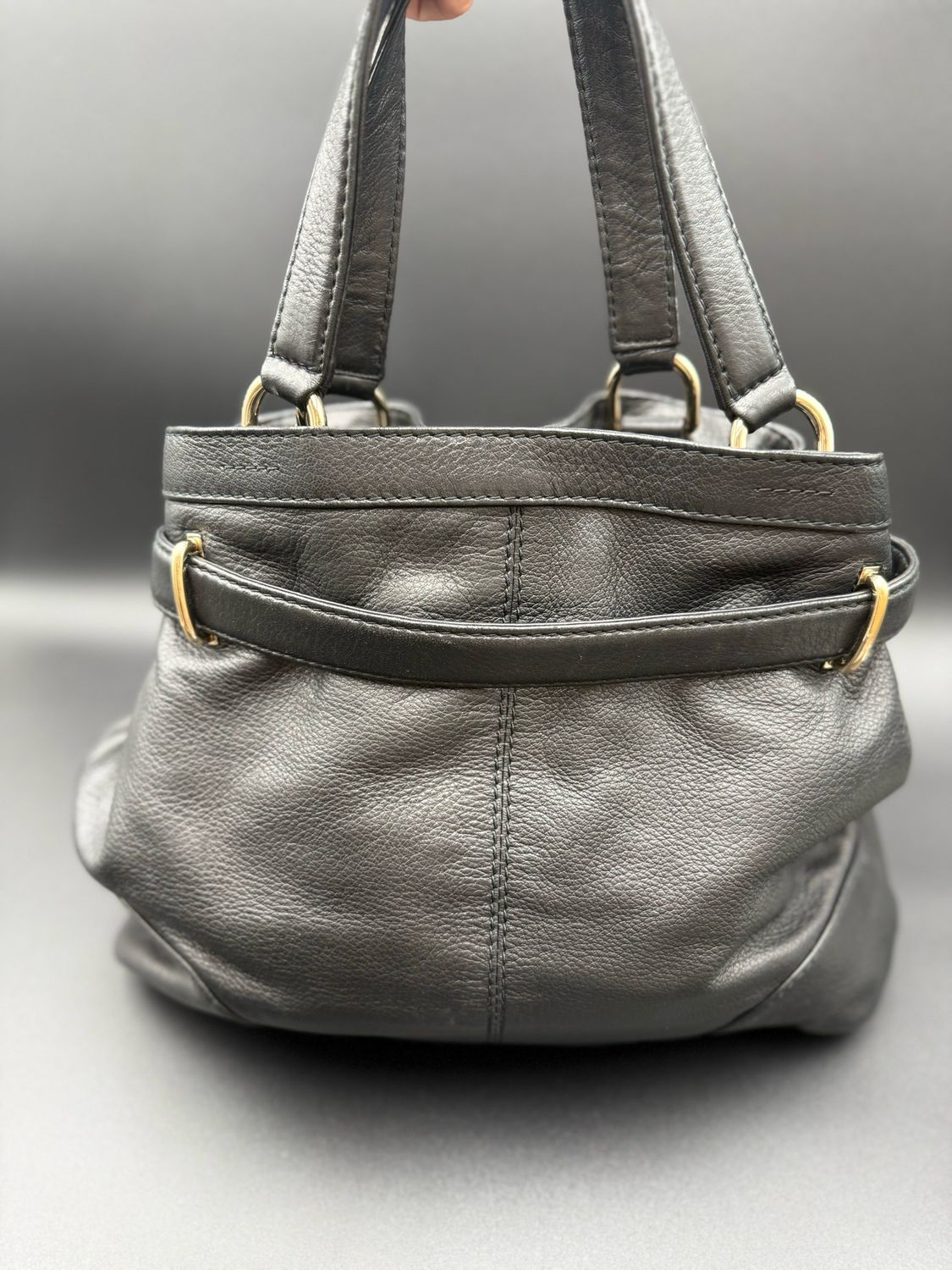 Gucci Hasler Sienna Medium Horsebit Pebbled Leather Tote Shoulder