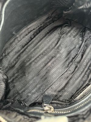 Prada Ruched Wrinkled Small Shoulder Tote Zipper Long Strap