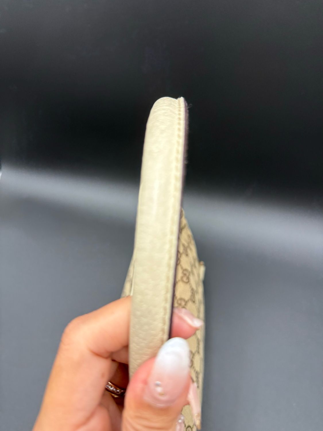 Gucci Monogram Canvas Abbey Hobo Shoulder Bag