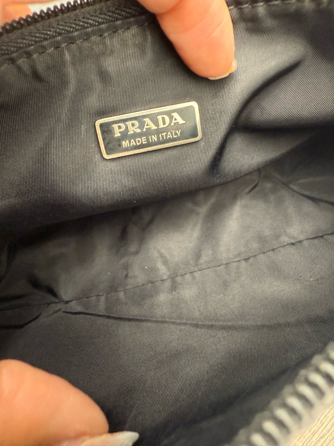 Prada Pochette Black Nylon Tessuto Shoulder