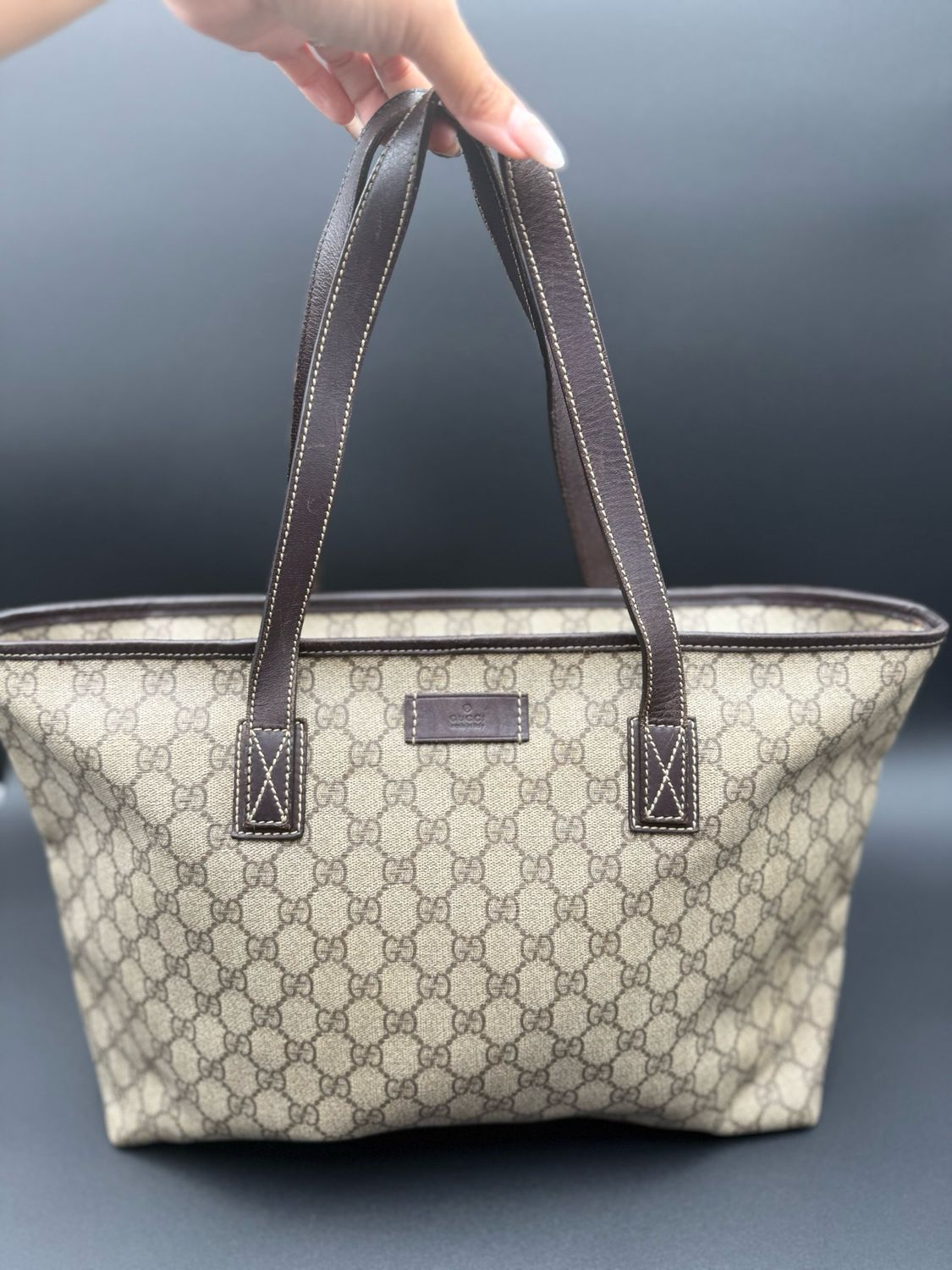 Gucci Supreme Plus Coated Canvas Tote Shoulder