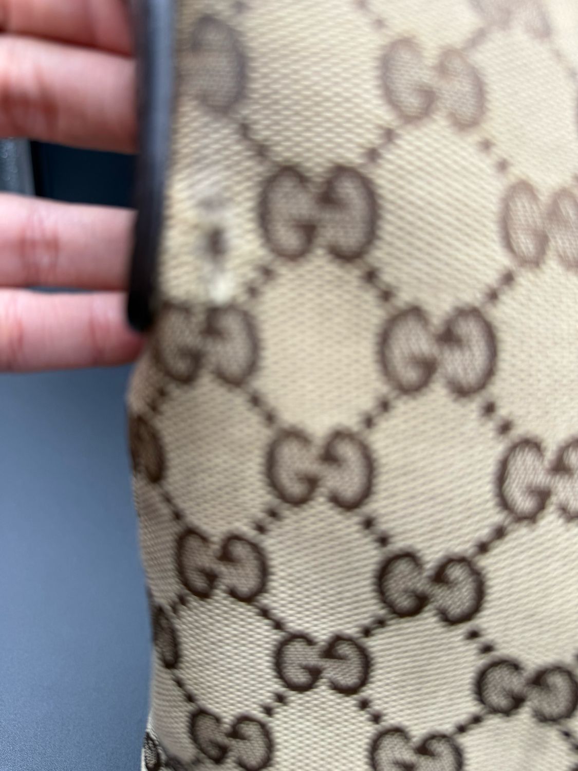 Gucci Monogram Web Strap Flat Messenger Canvas Crossbody