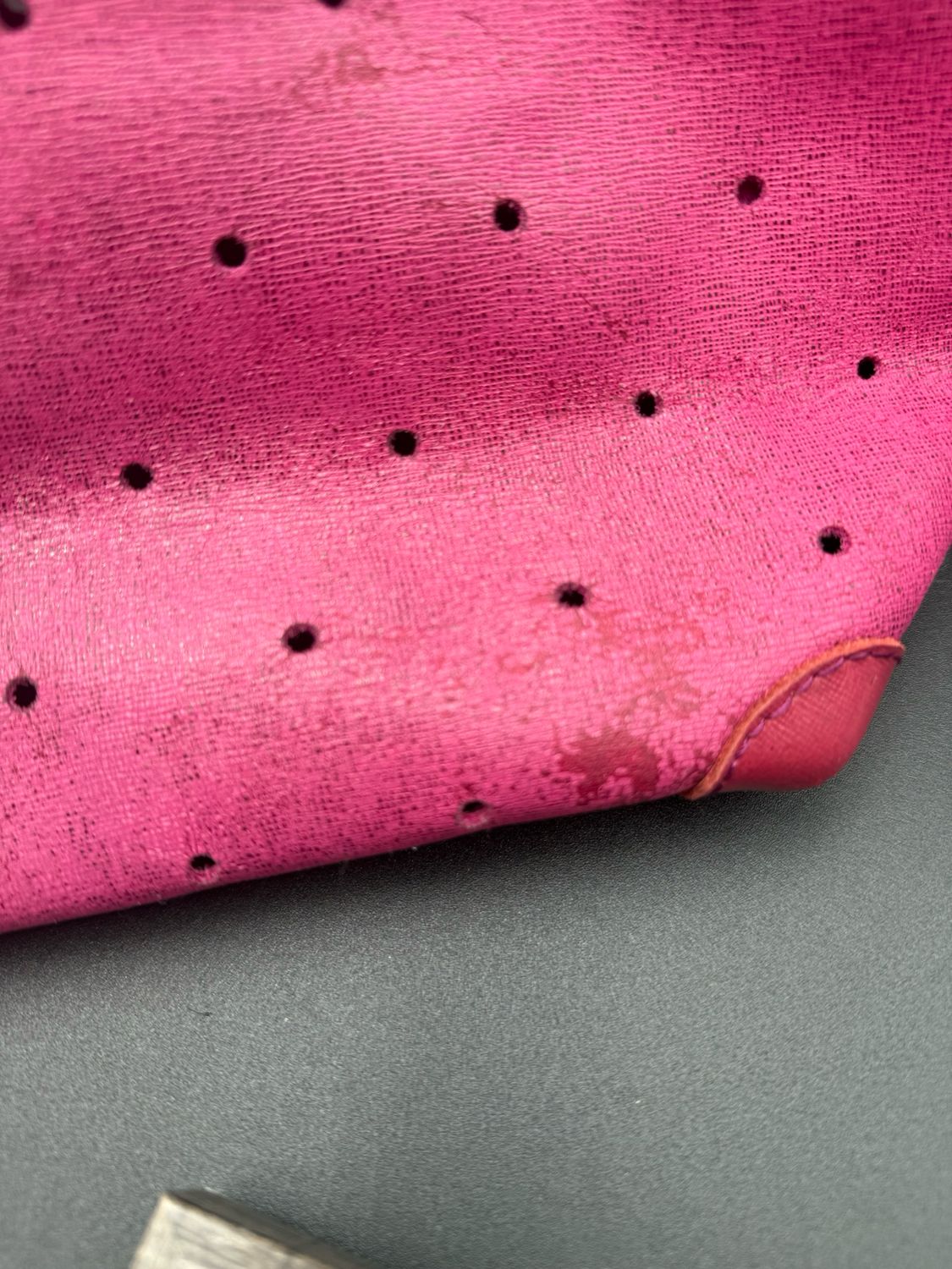 Fendi Vitello Elite Perforated Roll Tote 