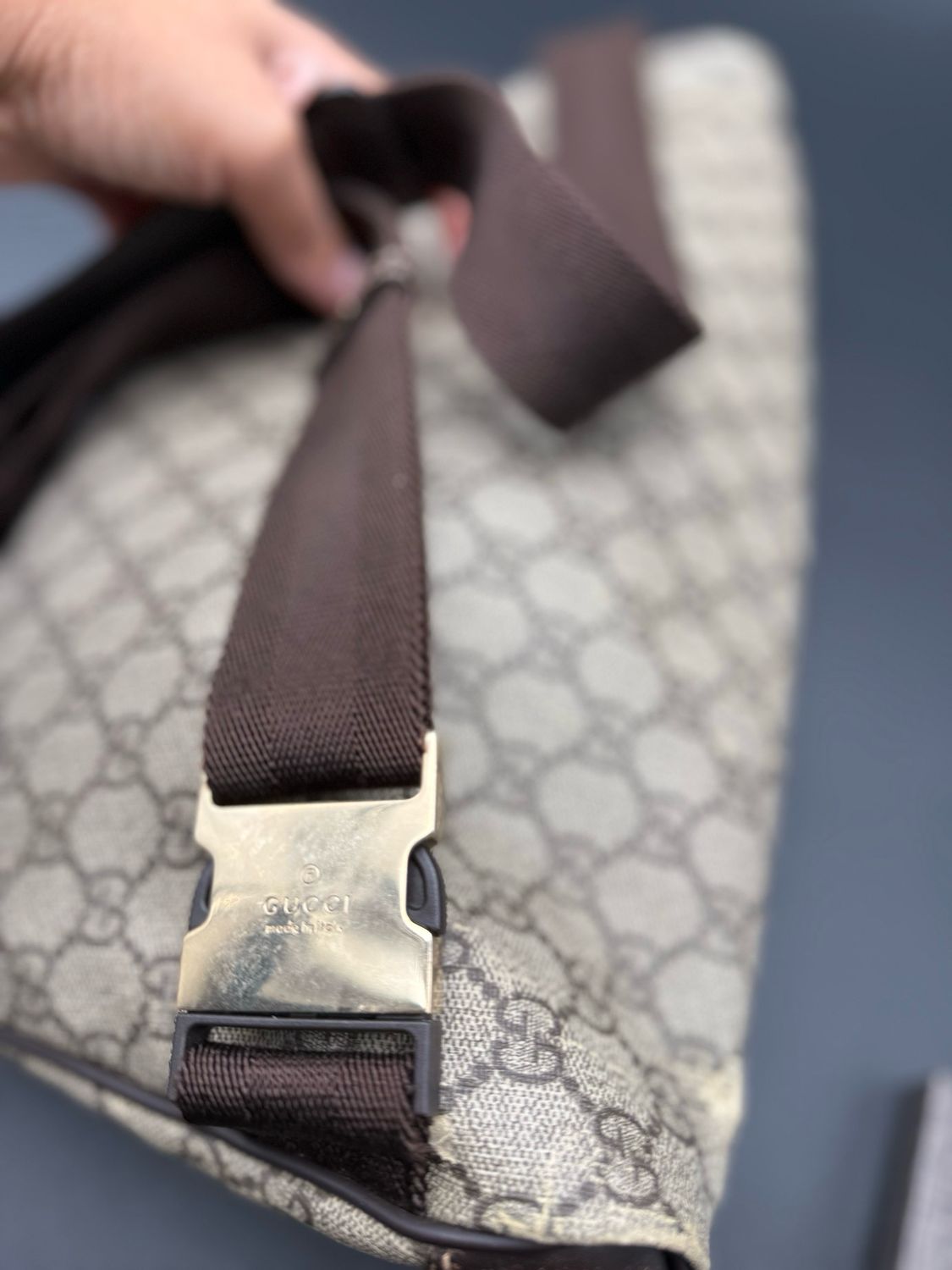 Gucci Monogram Supreme Plus Bum Bag Belt Bag 