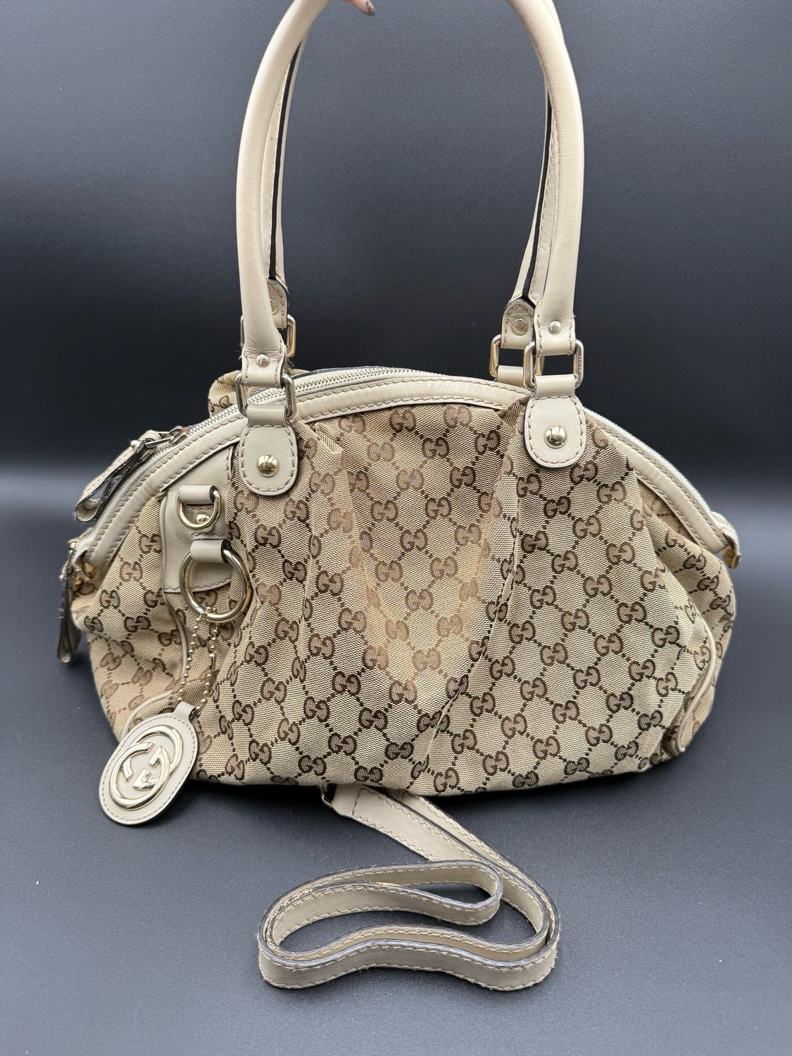 Gucci Sukey Convertible Tote Sling Shoulder Bag
