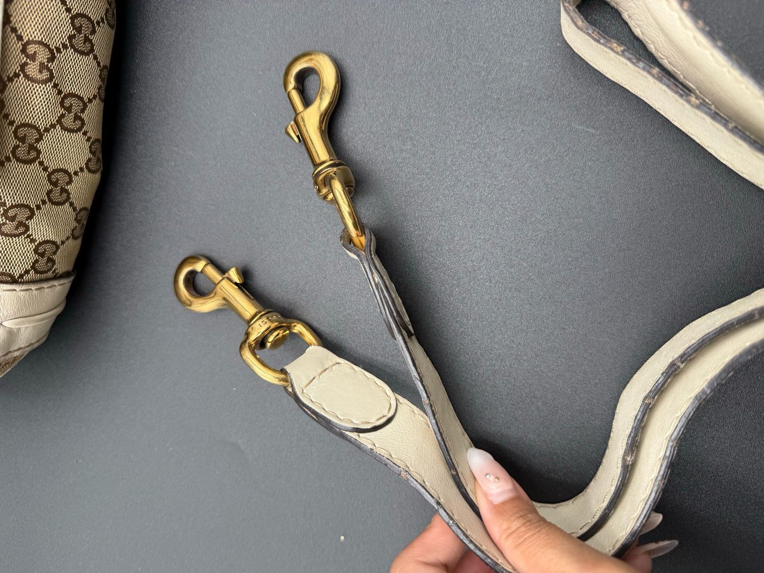 Gucci Monogram Canvas Running Hobo Shoulder Bag