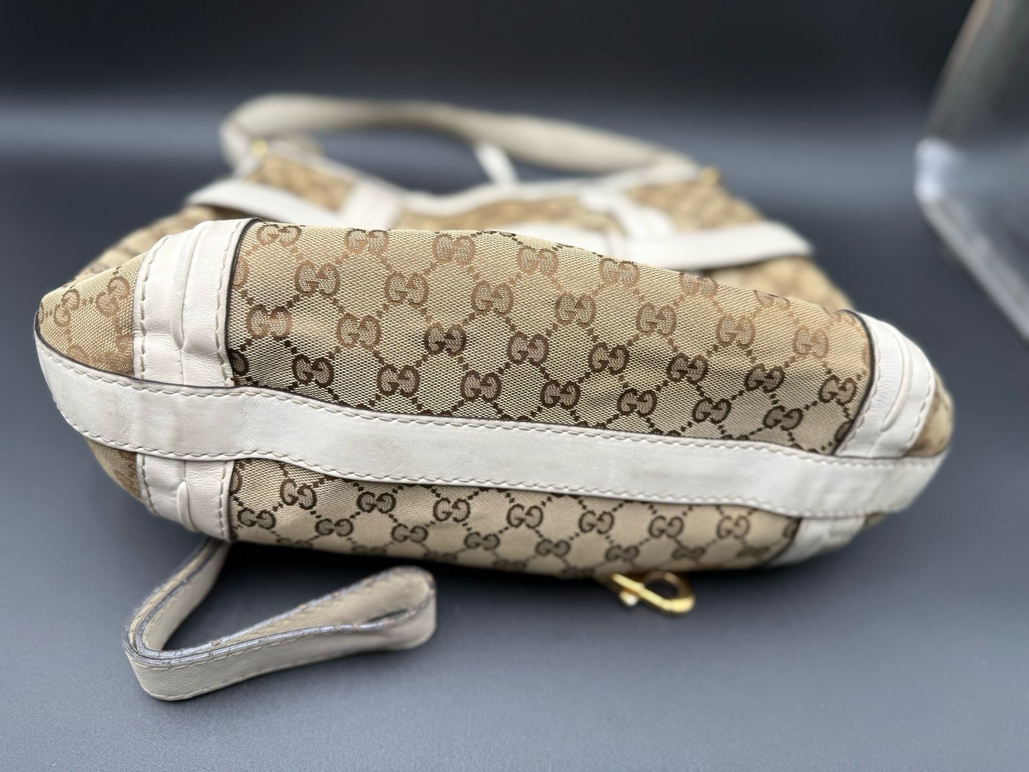 Gucci Monogram Canvas Running Hobo Shoulder Bag