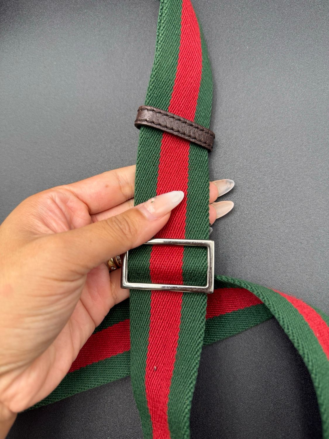 Gucci Halfmoon Web Strap Messenger Crossbody