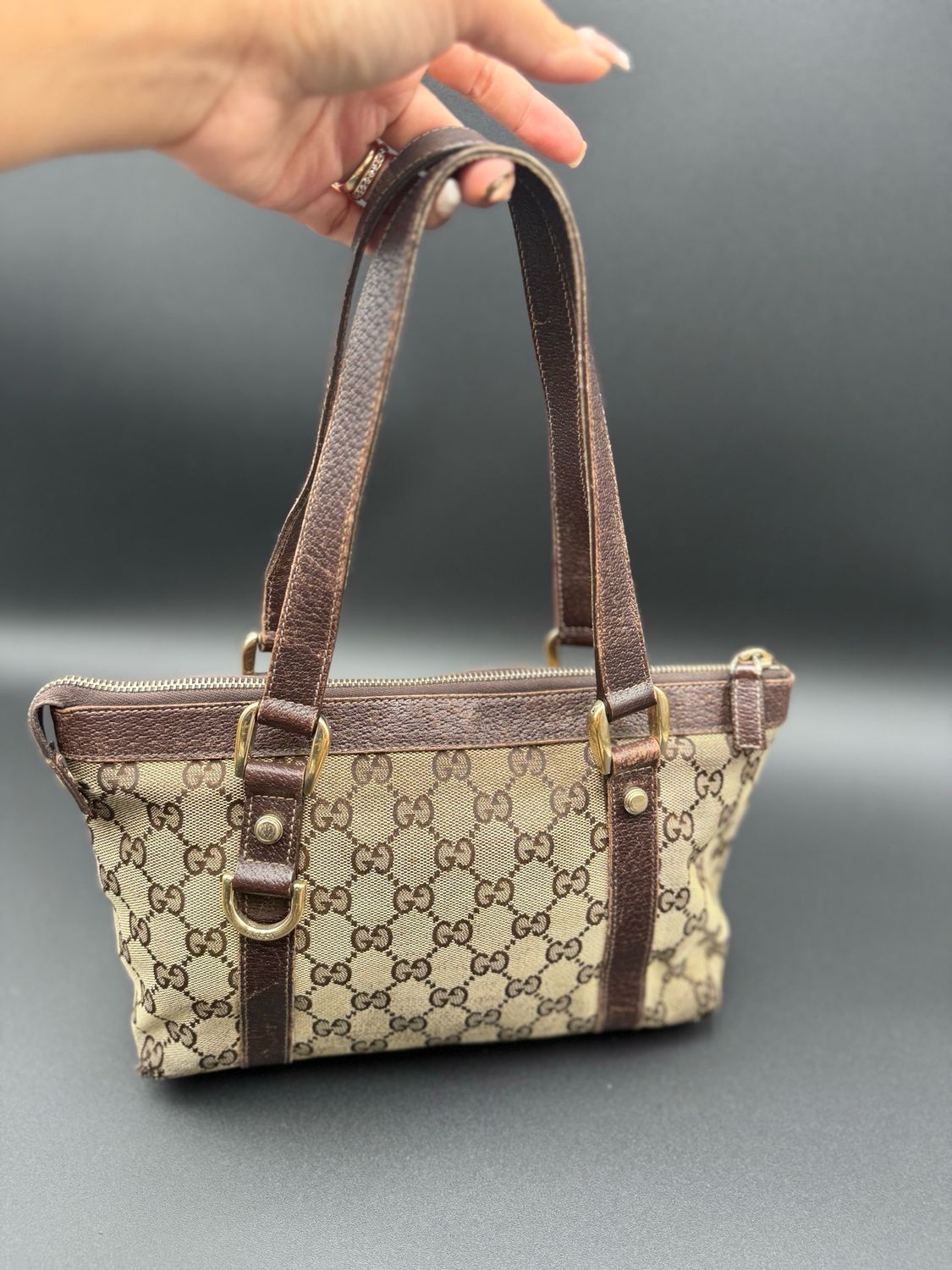 Gucci Monogram Abbey Tote Shoulder Small