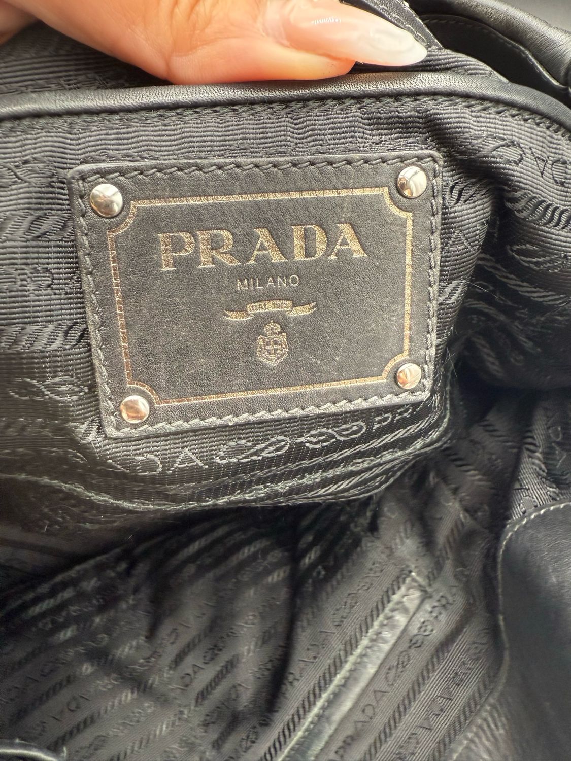 Prada Soft Leather Calfskin Convertible Tote Sling