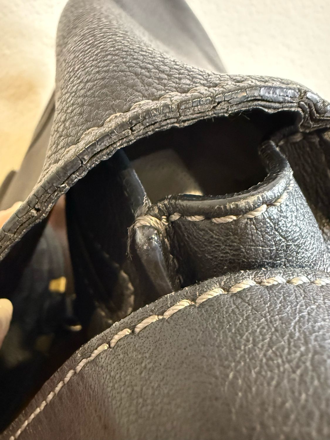 Chloe Marcie Saddle Black Medium Pebbled Leather Messenger