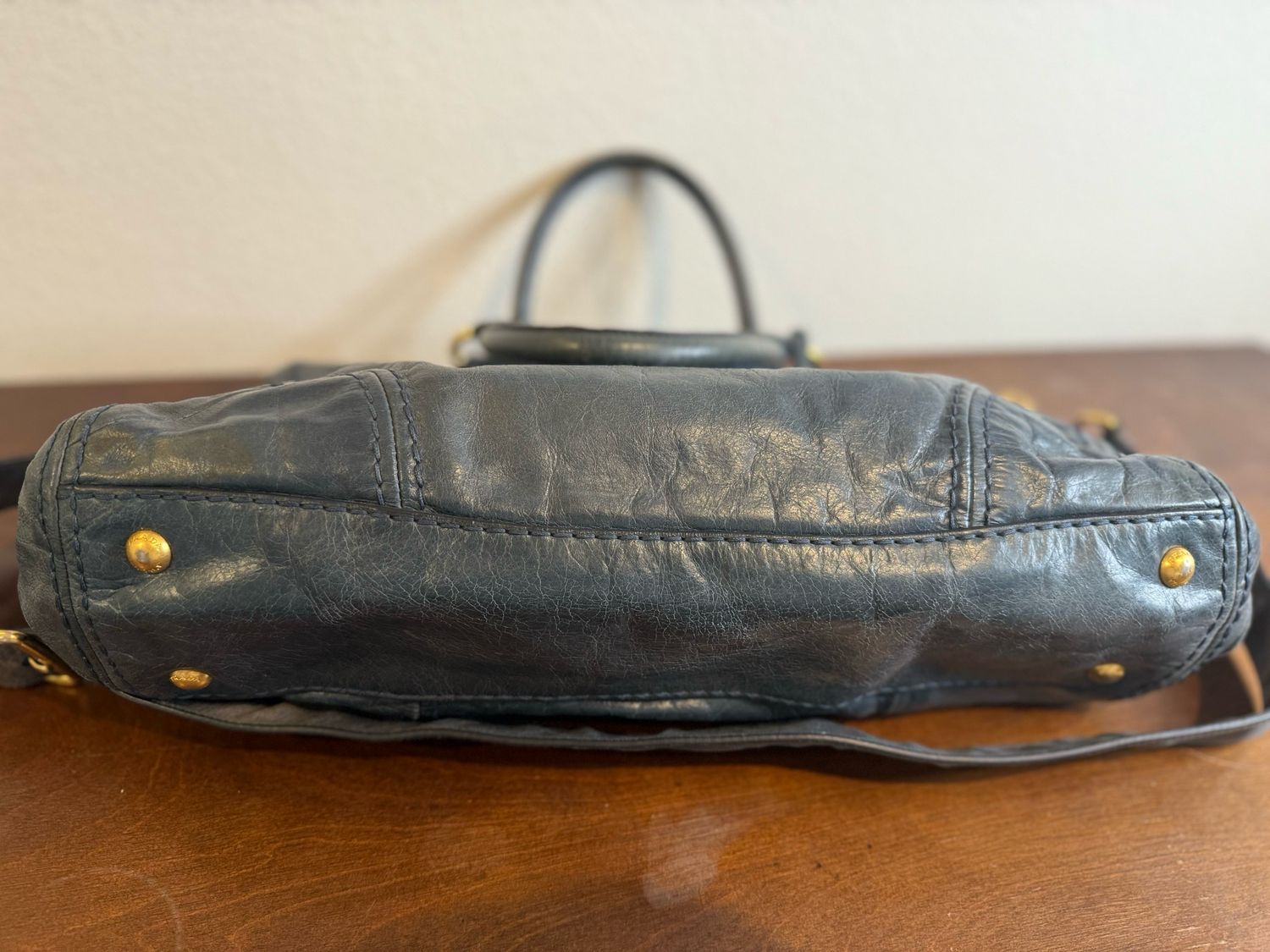 Prada Vitello Shine Daino Leather Convertible Sling Messenger