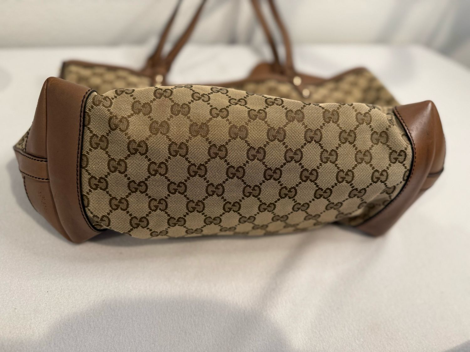Gucci Canvas Craft Tote Monogram Shoulder Bag