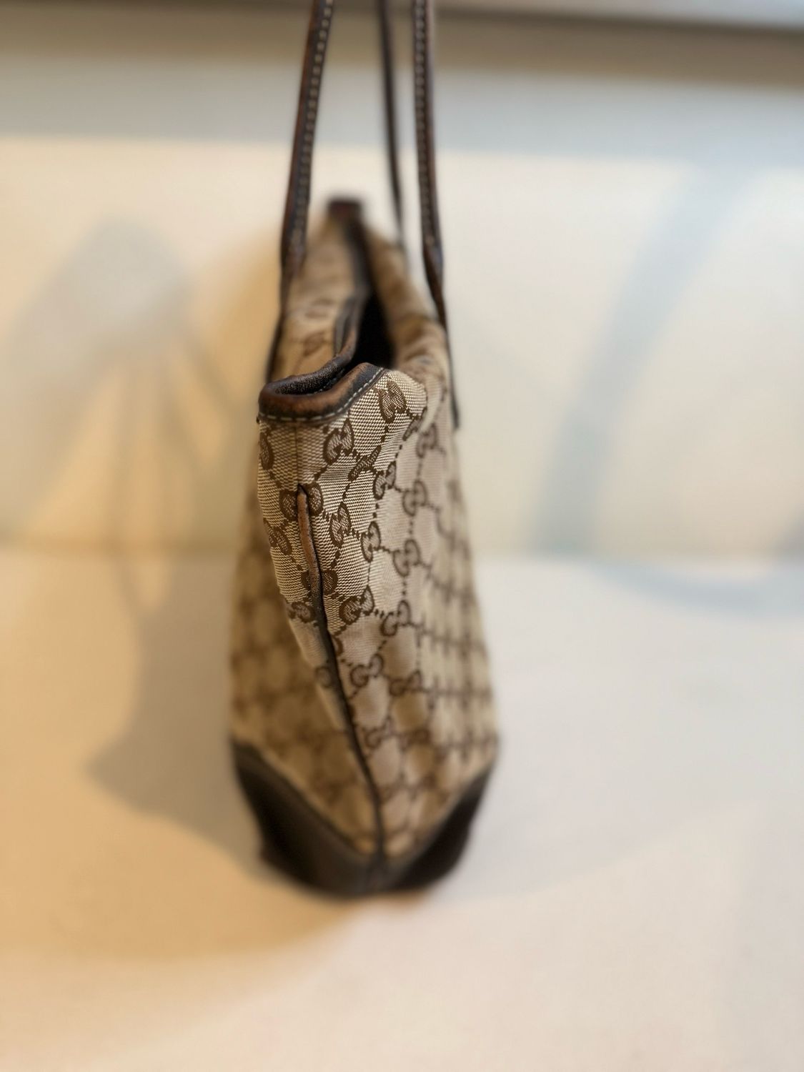 Gucci Monogram Canvas New Britt Medium Tote
