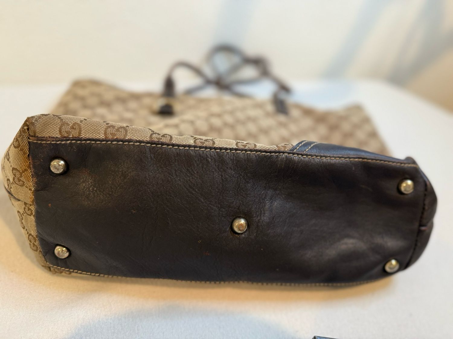 Gucci Monogram Canvas New Britt Medium Tote