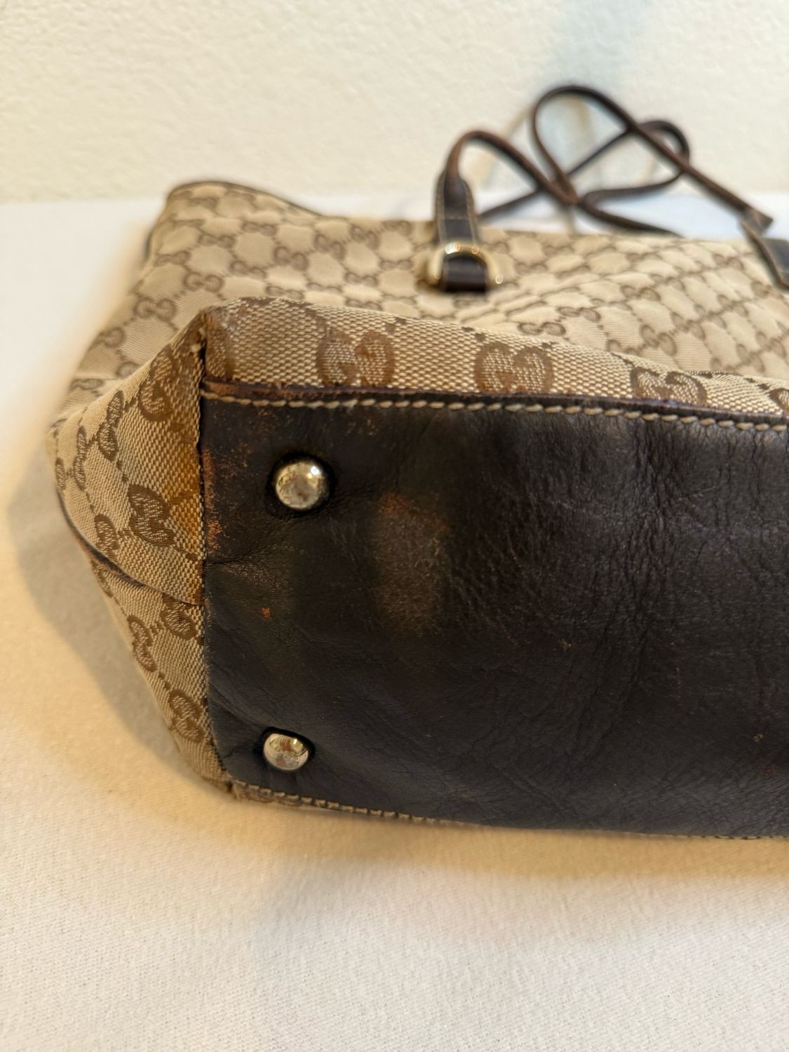 Gucci Monogram Canvas New Britt Medium Tote