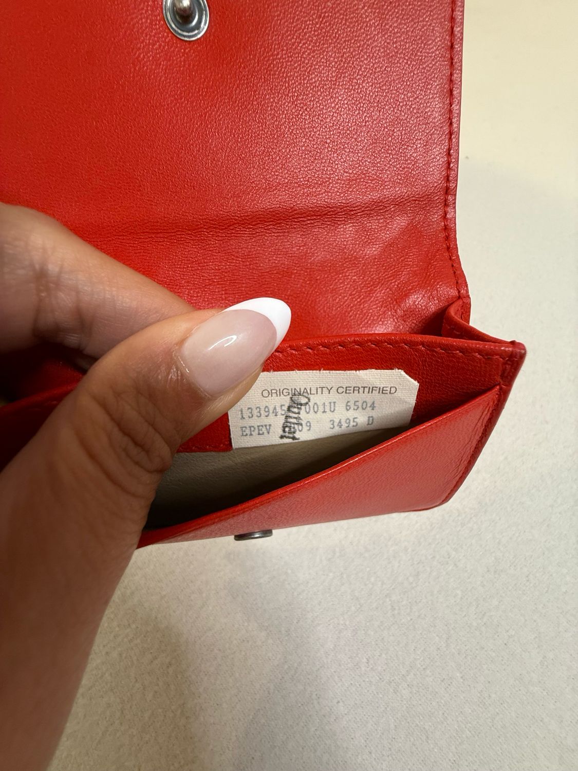 Bottega Veneta Intreciatto Nappa Flap Card Case Holder Red