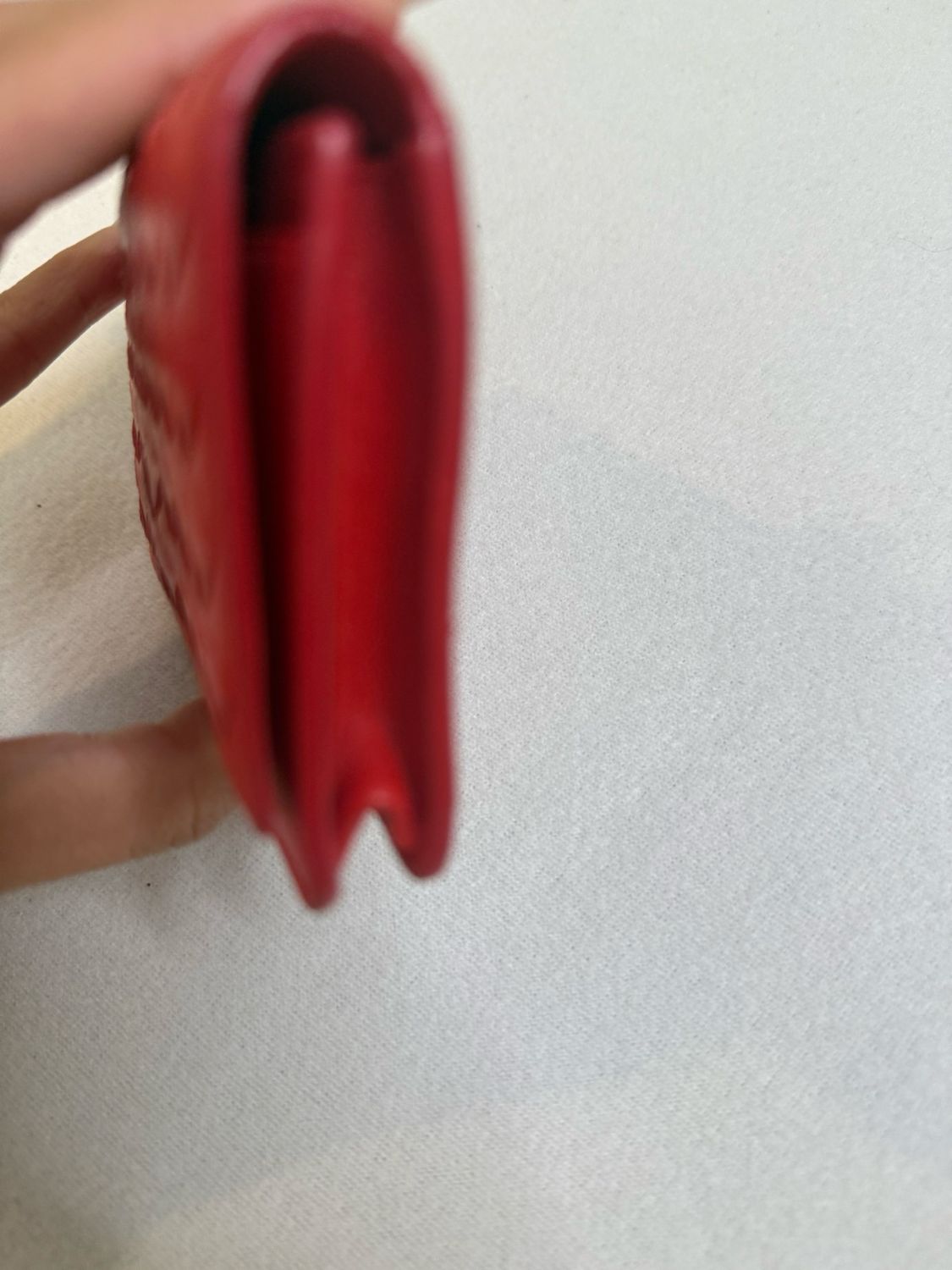 Bottega Veneta Intreciatto Nappa Flap Card Case Holder Red