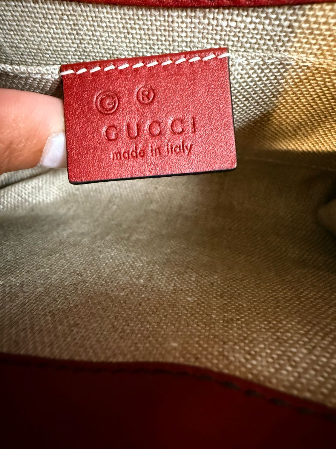 Gucci Leather Micromonogram Emily Mini Flap Crossbody