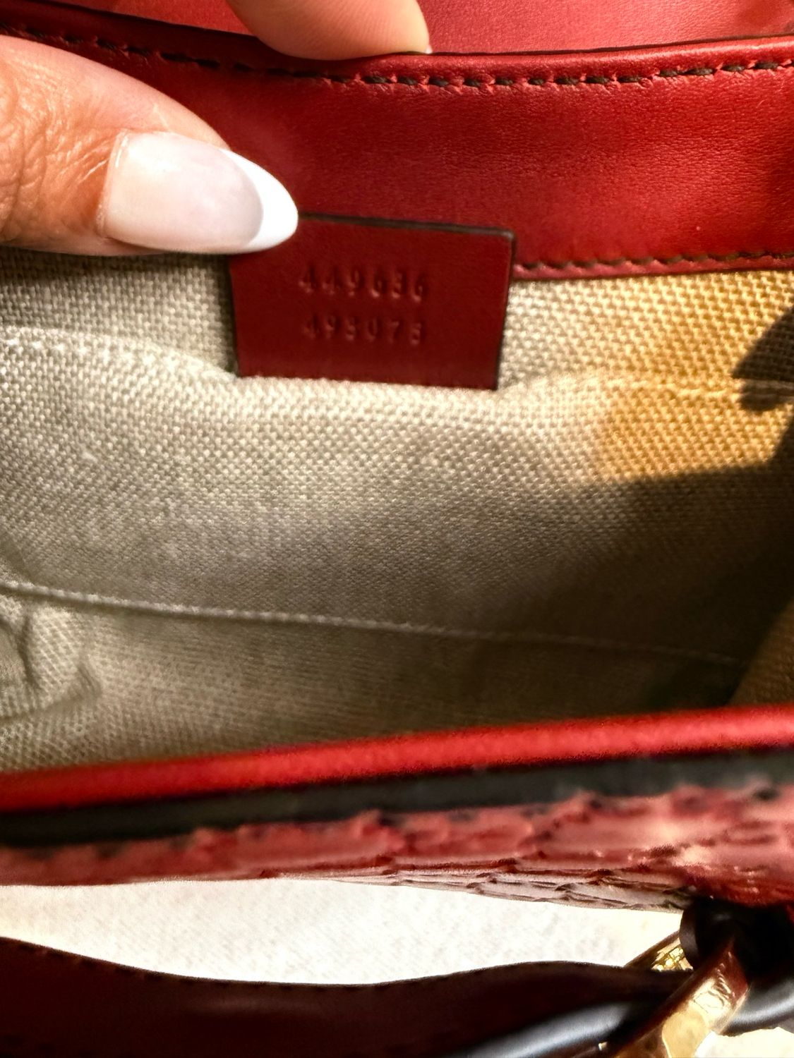 Gucci Leather Micromonogram Emily Mini Flap Crossbody