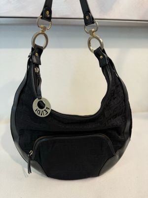 Fendi Zucca Canvas Cuoio Chef Hobo Shoulder