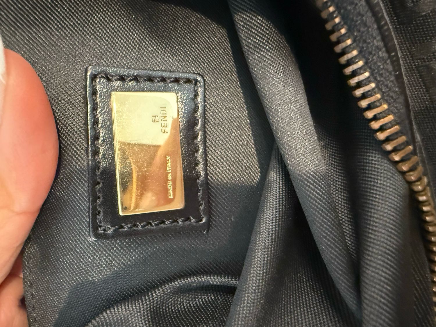 Fendi Zucca Canvas Cuoio Chef Hobo Shoulder