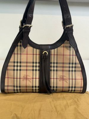 Burberry Haymarket Check Tote Shoulder Bag