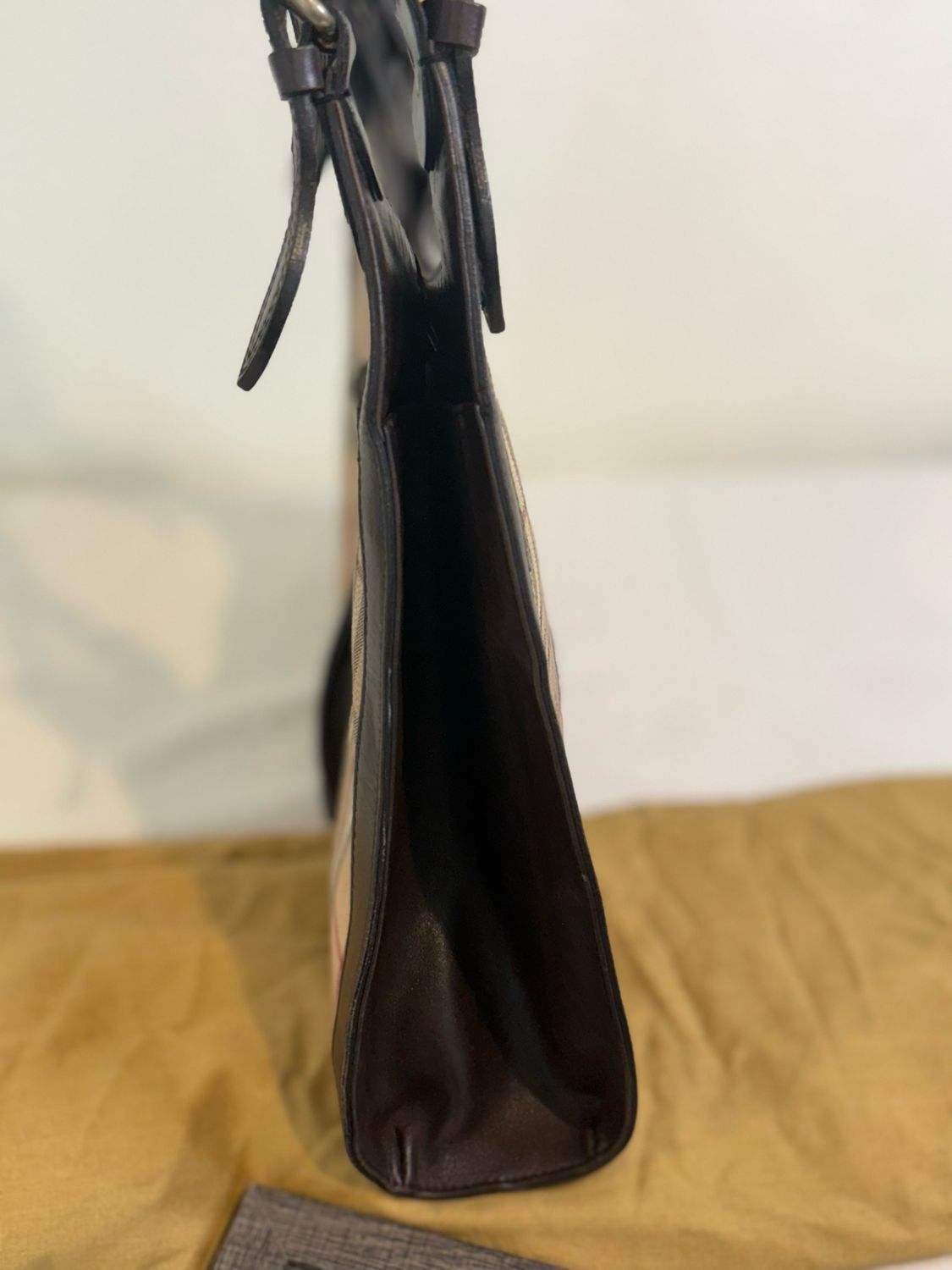 Burberry Haymarket Check Tote Shoulder Bag
