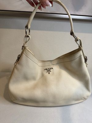 Prada Pebbled Leather Hobo Shoulder