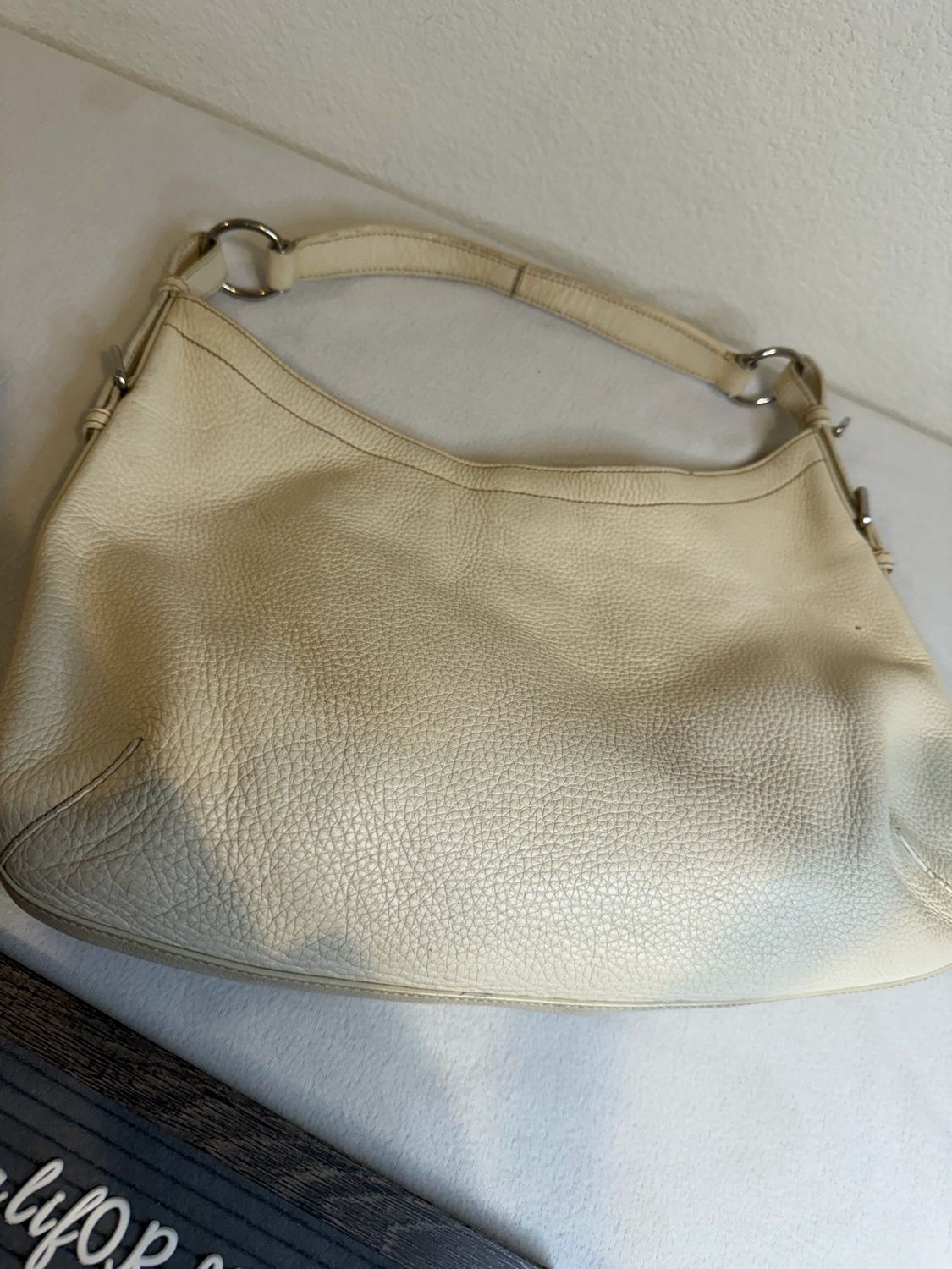 Prada Pebbled Leather Hobo Shoulder
