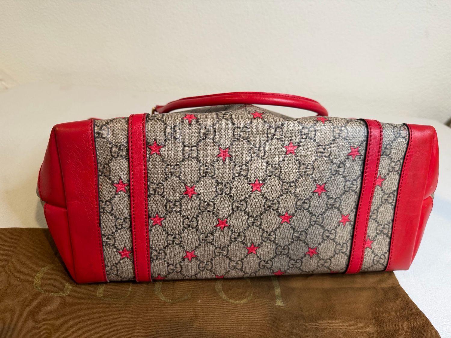 Gucci Supreme Joy Tote Monogram Stars 