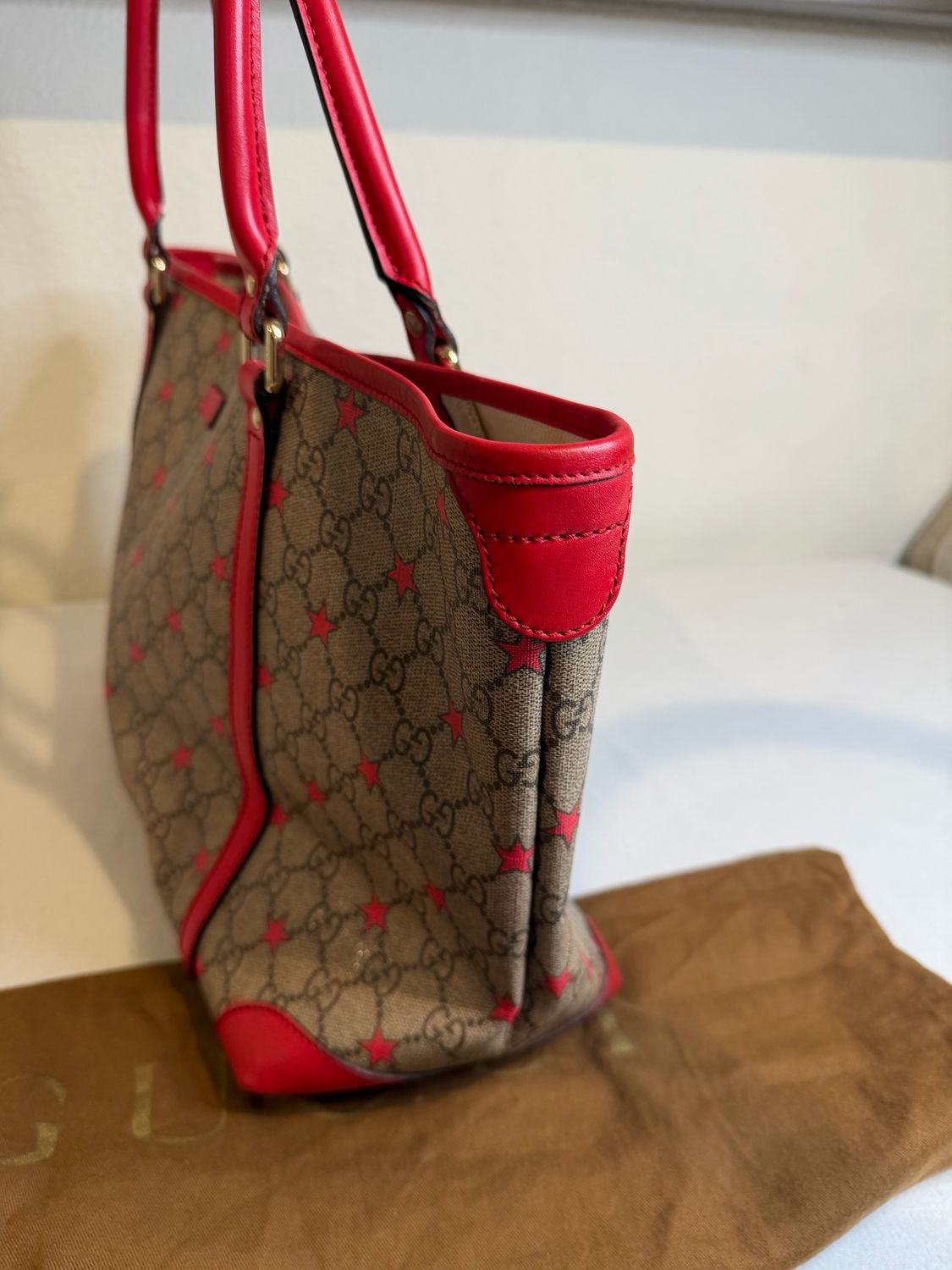 Gucci Supreme Joy Tote Monogram Stars 