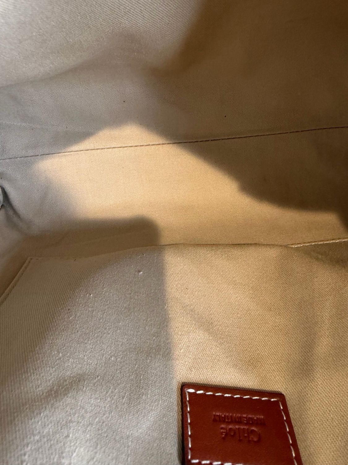 Chloe Woody Monogram Canvas Tote Shoulder Bag