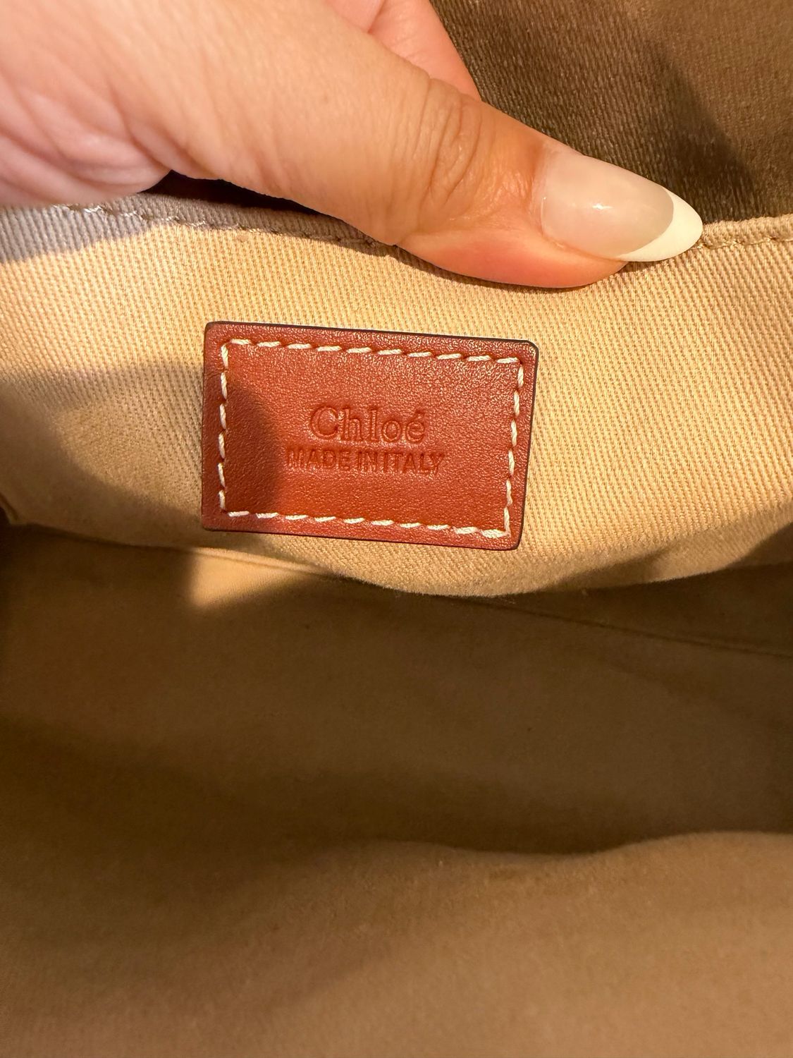 Chloe Woody Monogram Canvas Tote Shoulder Bag