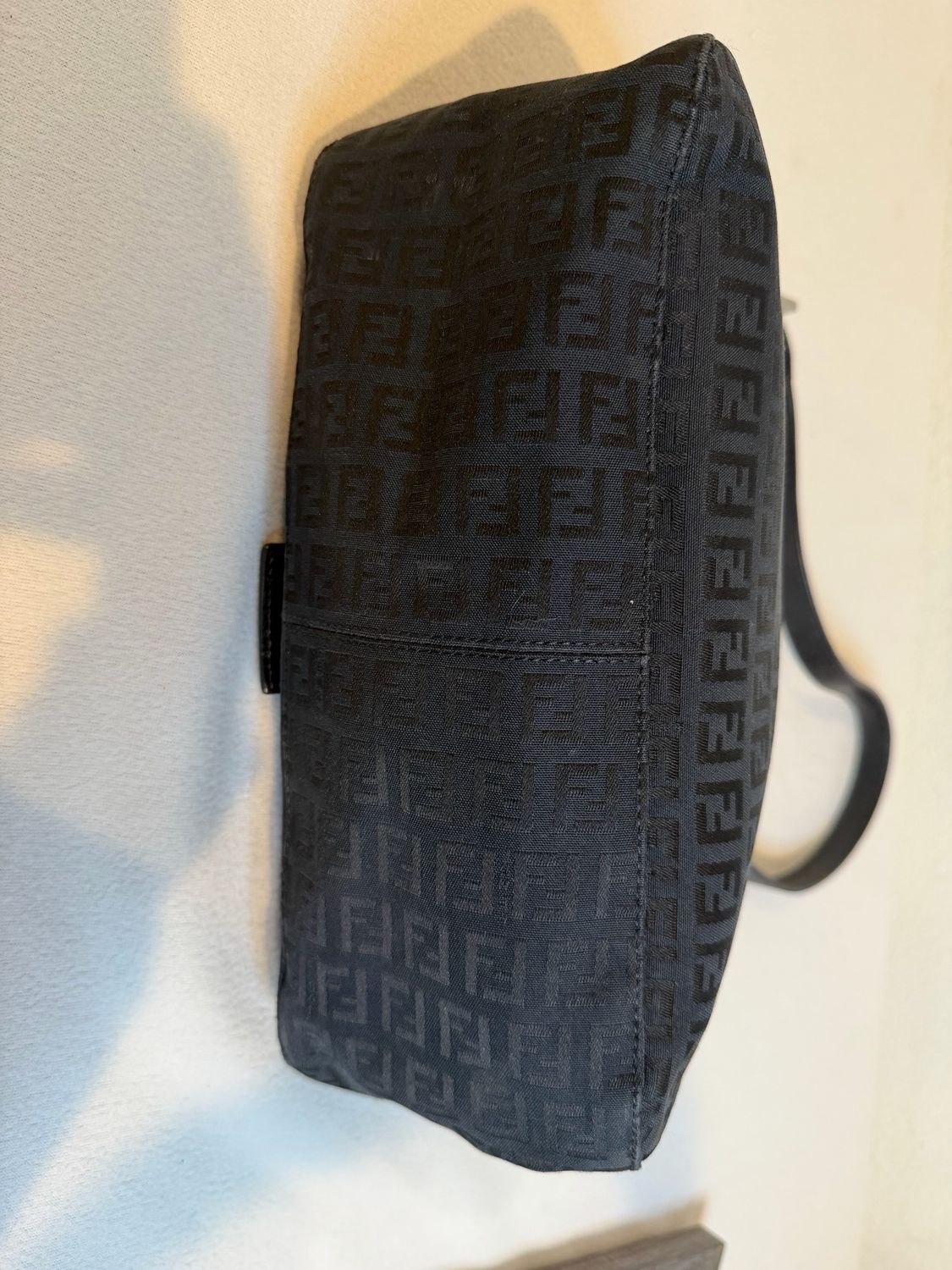 Fendi Zucca Mama Baguette Flap Shoulder Hobo