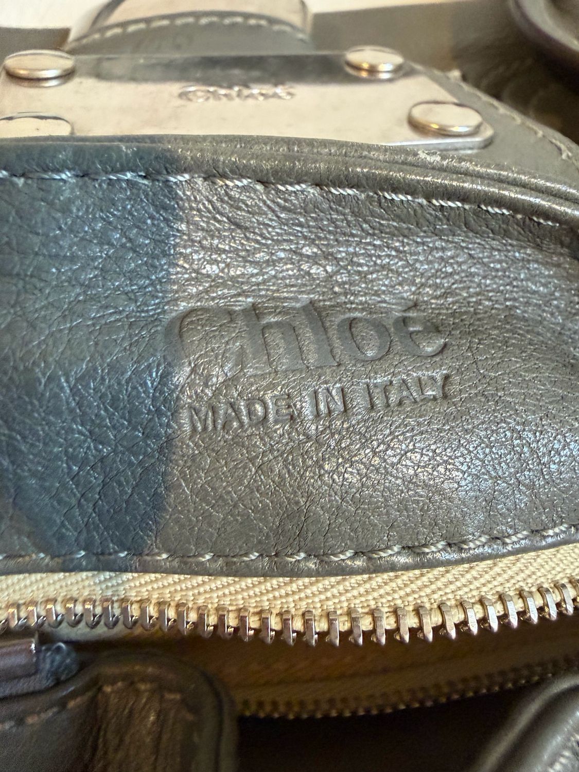 Chloe Paddington Gray Tote Shoulder Bag