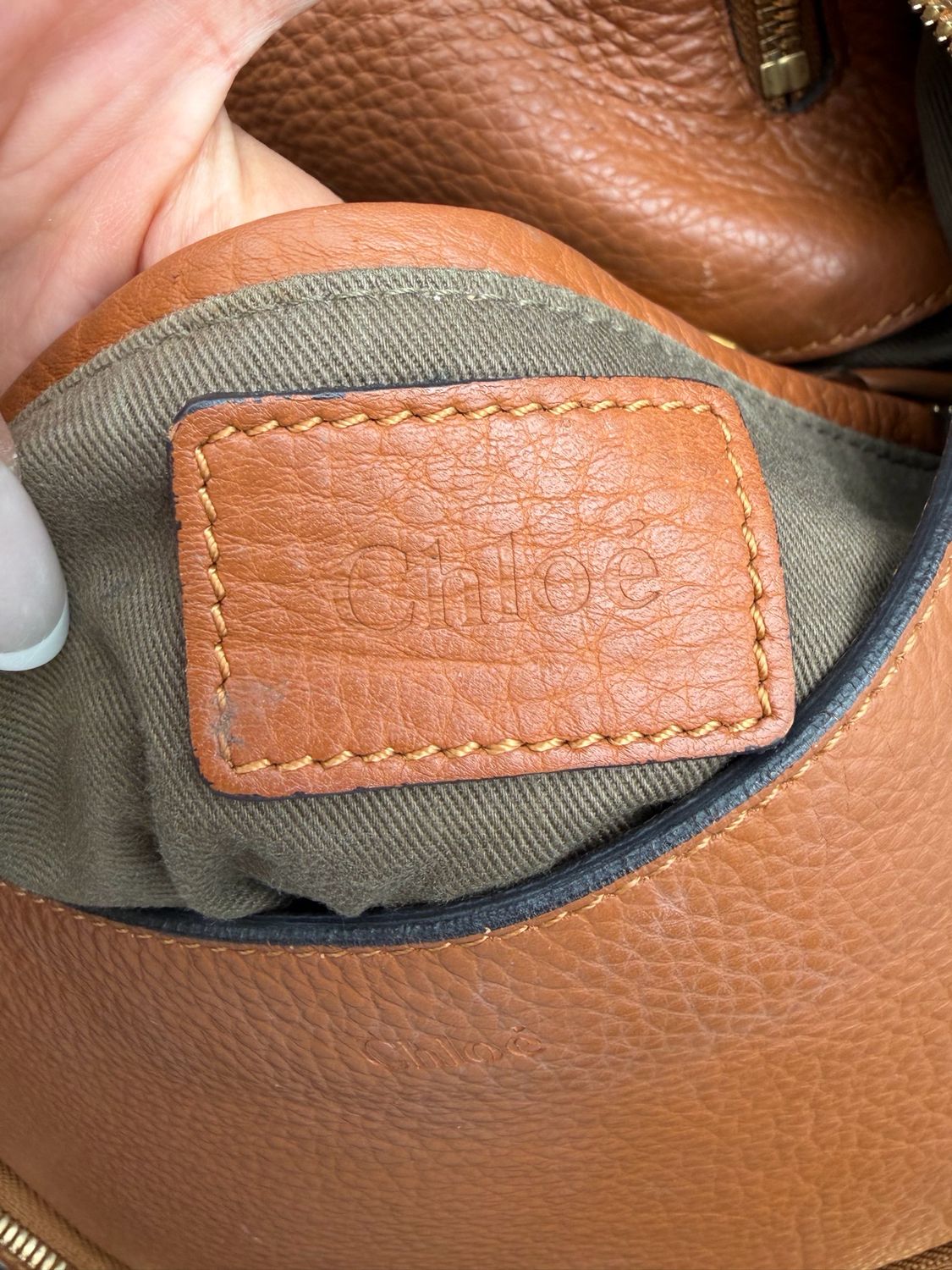 Chloe Pebbled Leather Medium Marcie Saddle Messenger Crossbody