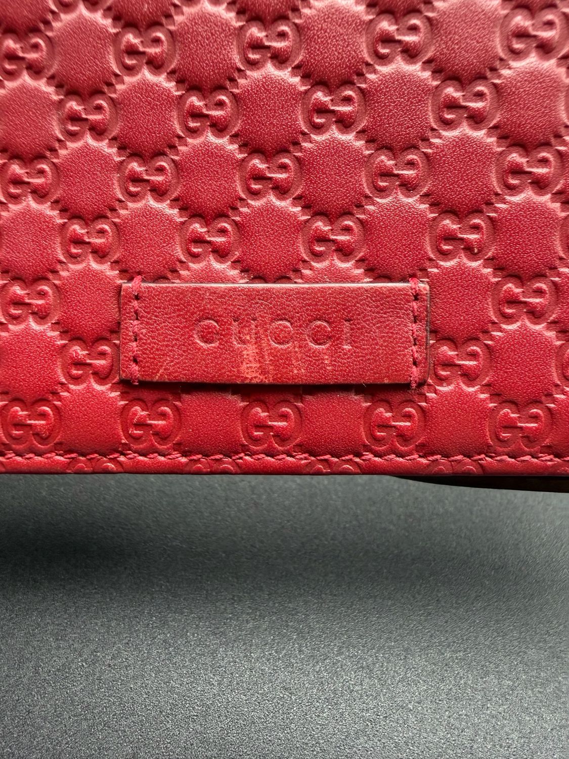 Gucci Micromonogram Messenger Flap Wallet on Strap Crossbody
