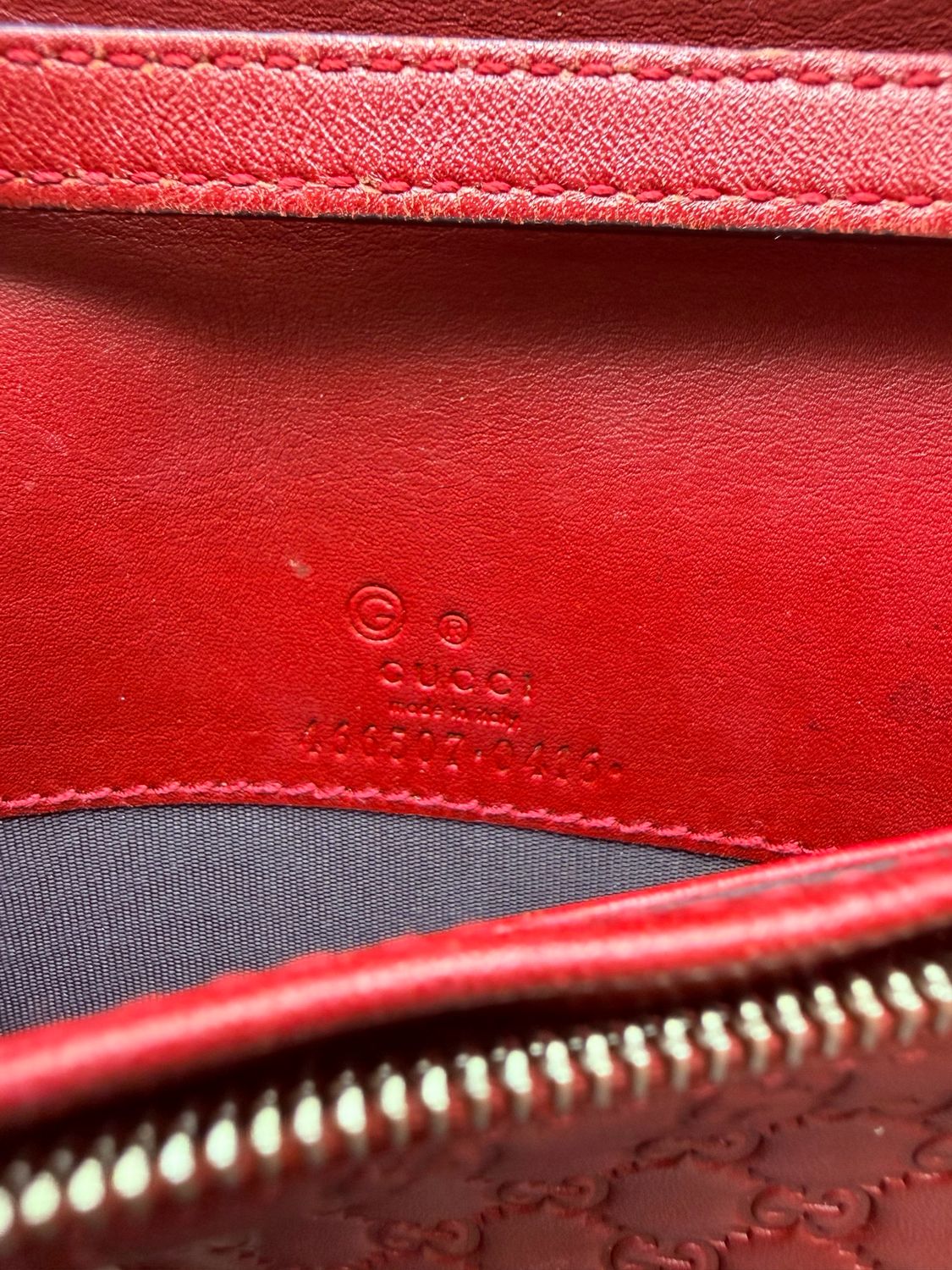 Gucci Micromonogram Messenger Flap Wallet on Strap Crossbody