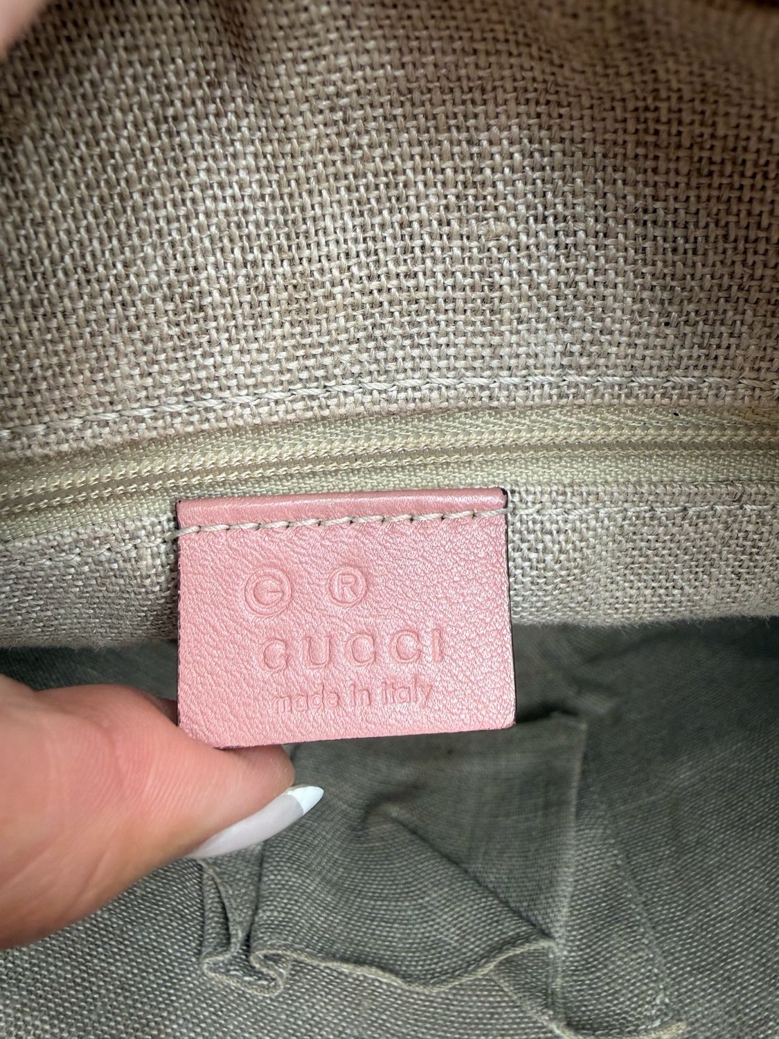 Gucci Leather Hobo Micro Monogram Shoulder Bag